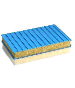 Стеновая трехслойная сэндвич-панель из минеральной ваты